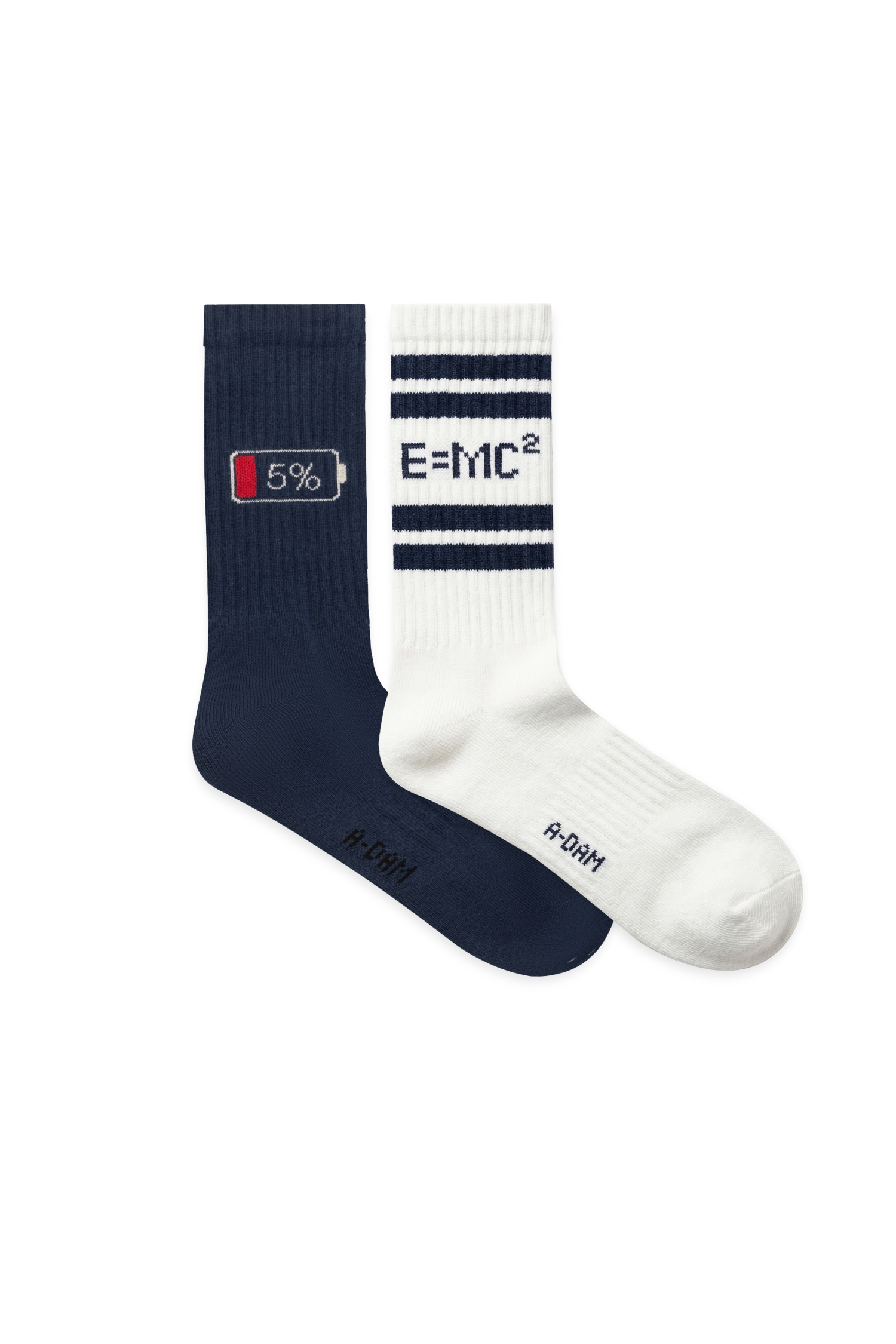 White E=Mc2 & Navy Battery Down 2-Pack